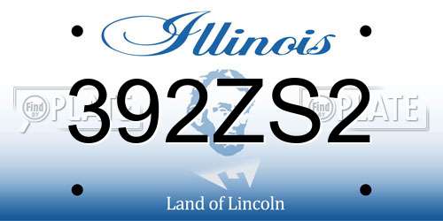 392ZS2 Illinois License Plate