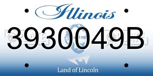 3930049B Illinois License Plate