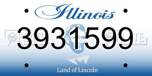 3931599 Illinois License Plate