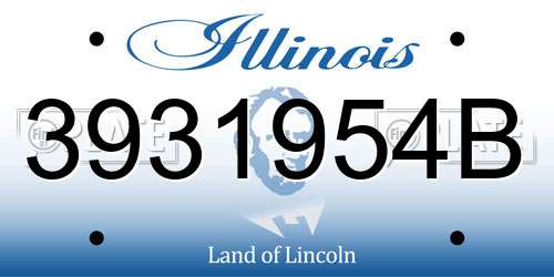 3931954B Illinois License Plate