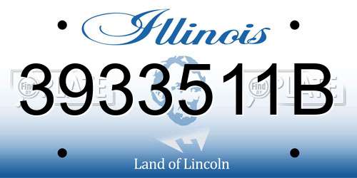 3933511B Illinois License Plate