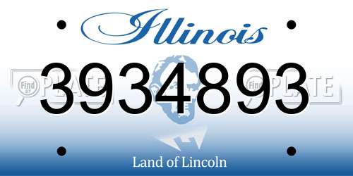 3934893 Illinois License Plate