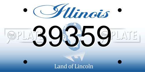 39359 Illinois License Plate