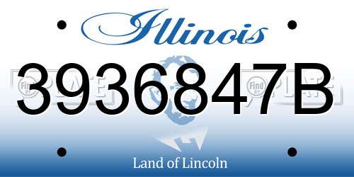 3936847B Illinois License Plate