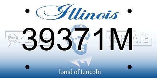 39371M Illinois License Plate