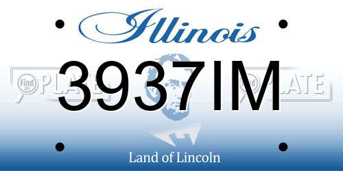 3937IM Illinois License Plate
