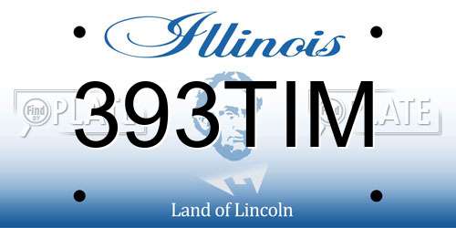 393TIM Illinois License Plate