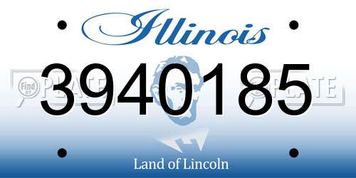 3940185 Illinois License Plate