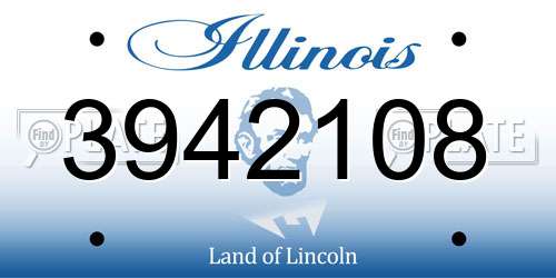 3942108 Illinois License Plate