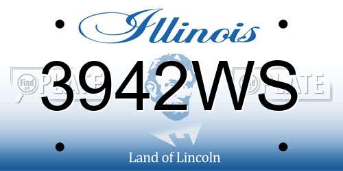 3942WS Illinois License Plate