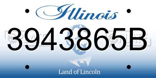 3943865B Illinois License Plate