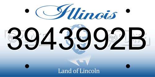3943992B Illinois License Plate