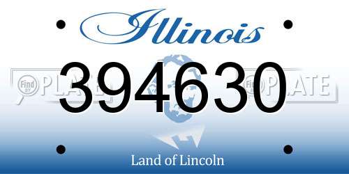 394630 Illinois License Plate
