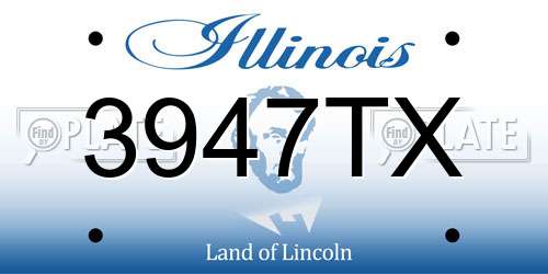 3947TX Illinois License Plate