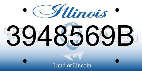 3948569B Illinois License Plate