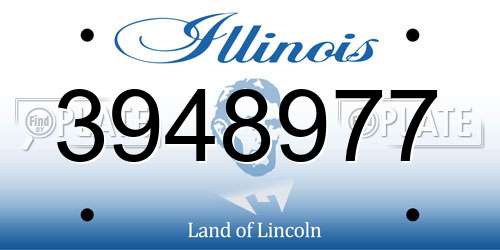 3948977 Illinois License Plate