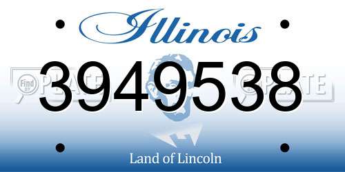 3949538 Illinois License Plate