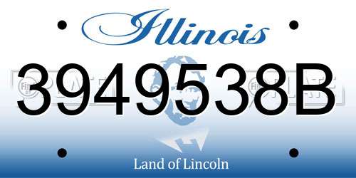 3949538B Illinois License Plate