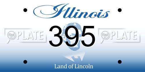 395 Illinois License Plate