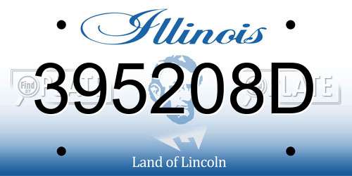 395208D Illinois License Plate
