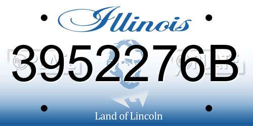 3952276B Illinois License Plate