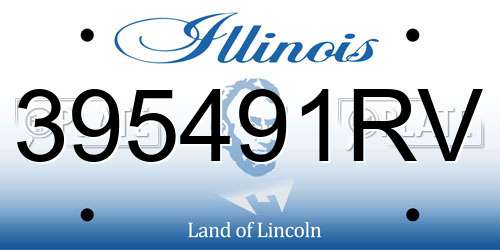395491RV Illinois License Plate