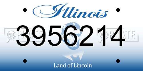 3956214 Illinois License Plate