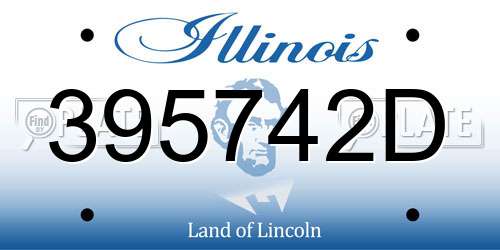 395742D Illinois License Plate