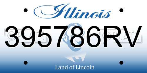 395786RV Illinois License Plate