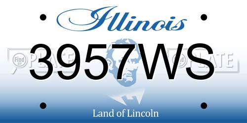 3957WS Illinois License Plate