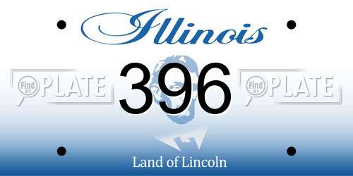 396 Illinois License Plate