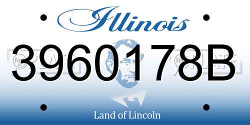 3960178B Illinois License Plate