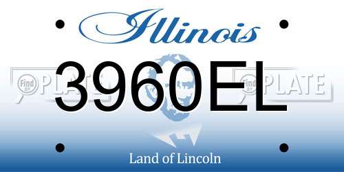 3960EL Illinois License Plate
