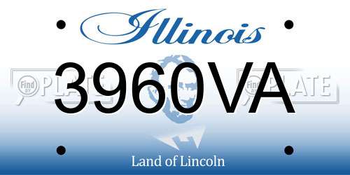 3960VA Illinois License Plate