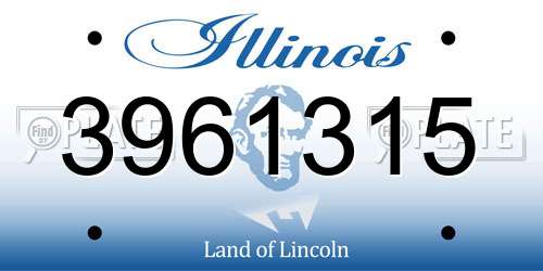3961315 Illinois License Plate