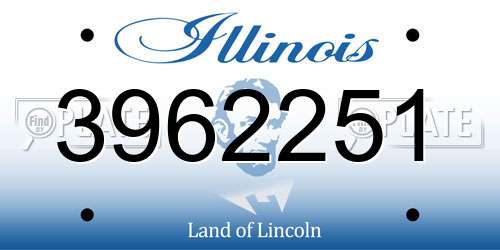 3962251 Illinois License Plate