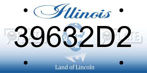 39632D2 Illinois License Plate