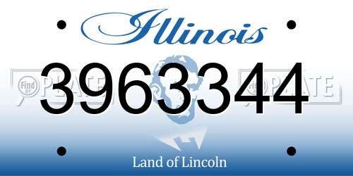 3963344 Illinois License Plate