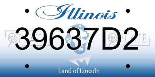 39637D2 Illinois License Plate