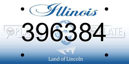 396384 Illinois License Plate