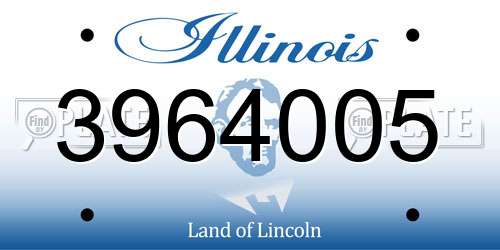 3964005 Illinois License Plate