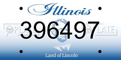 396497 Illinois License Plate