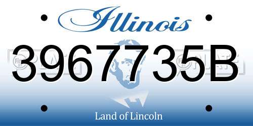 3967735B Illinois License Plate