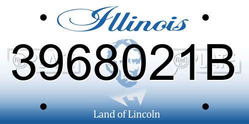 3968021B Illinois License Plate
