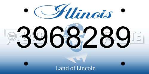 3968289 Illinois License Plate