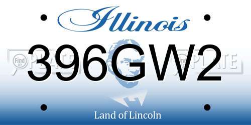 396GW2 Illinois License Plate