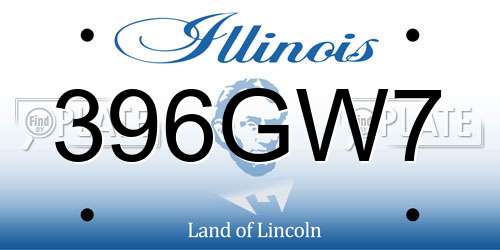 396GW7 Illinois License Plate