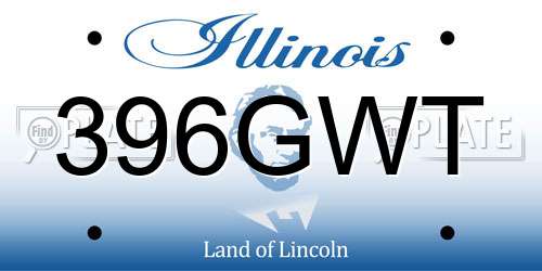 396GWT Illinois License Plate