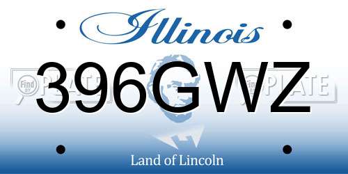 396GWZ Illinois License Plate