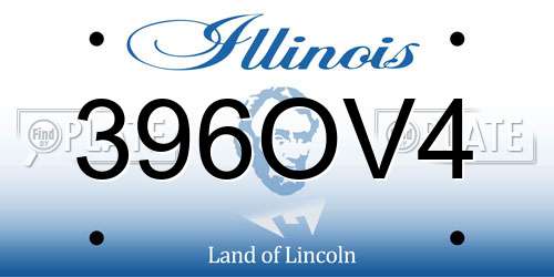 396OV4 Illinois License Plate